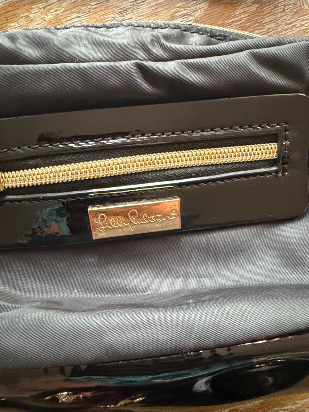 Lilly Pulitzer Black Crossbody with Gold Hardware - Picture 6 of 6